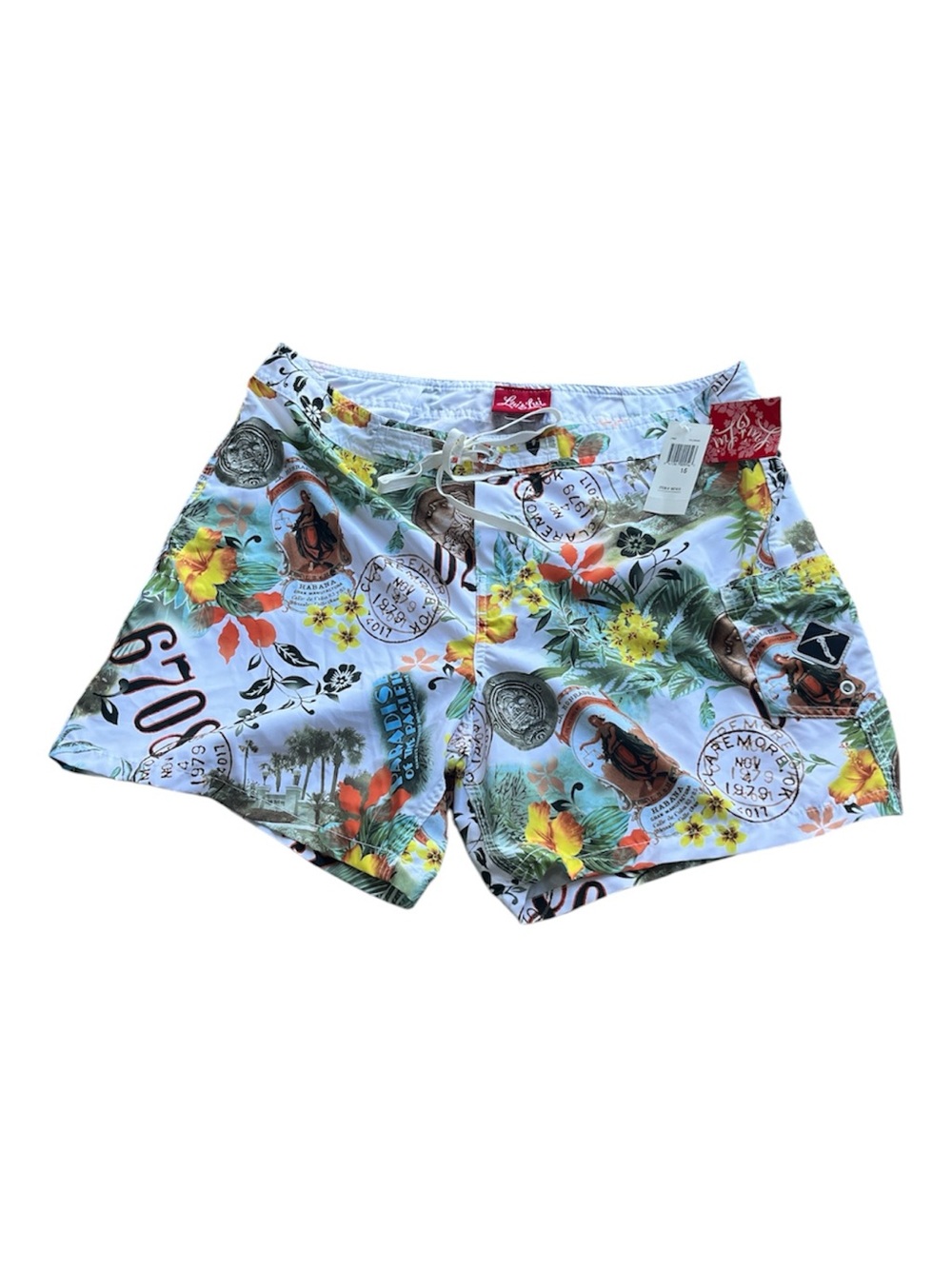 LUI LUI Youth Girl's NWT Surfer Board Shorts Size 15 Hook & Loop Fly